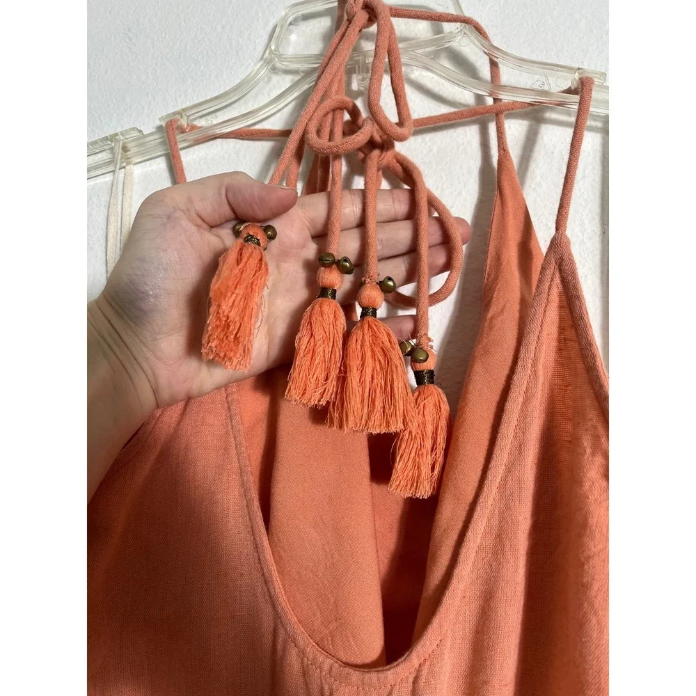 FREE PEOPLE Two-Timin' Coral Wide Leg Jumpsuit‎